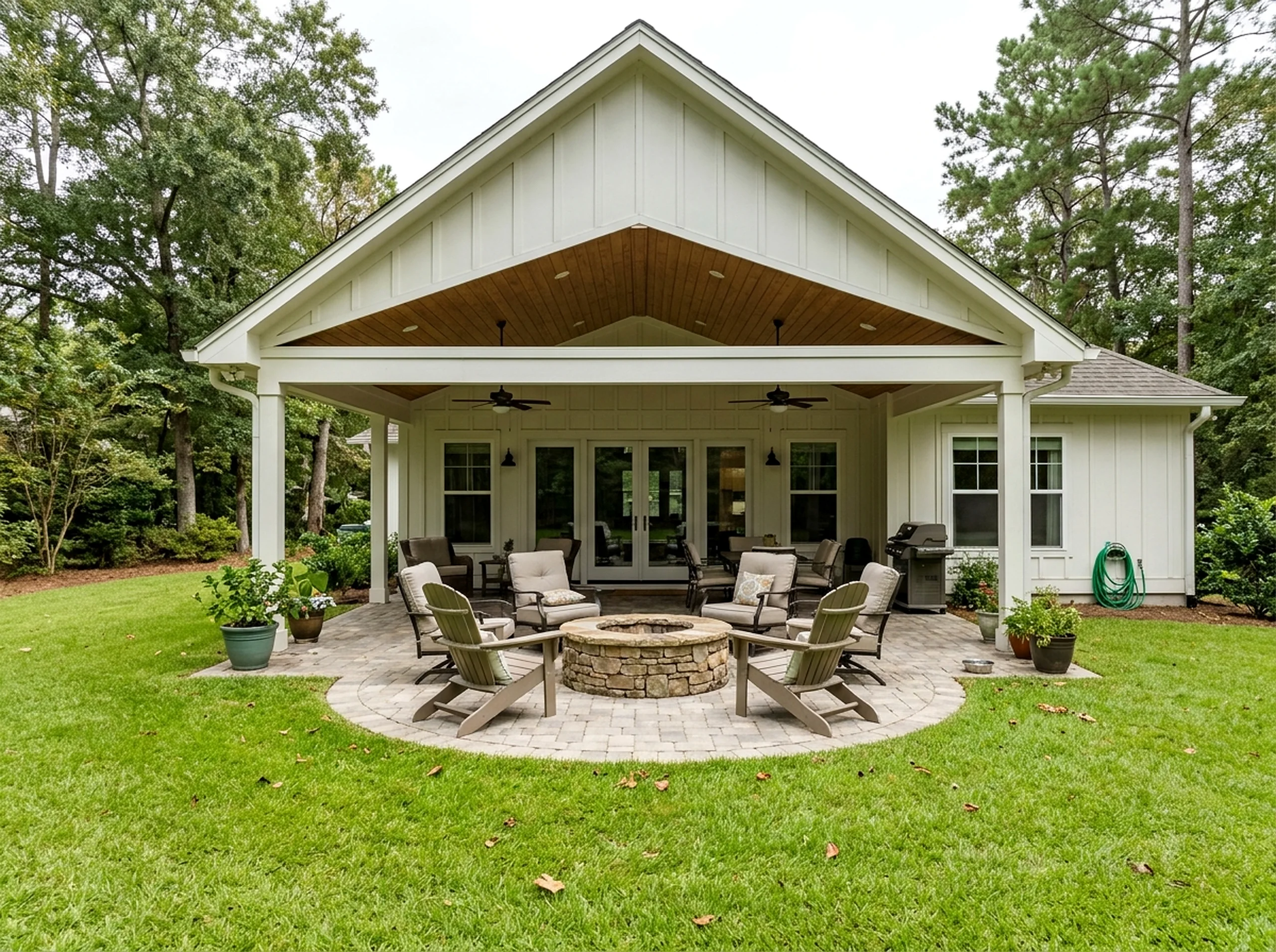 Standard White Masonry Modern Farmhouse fire pit