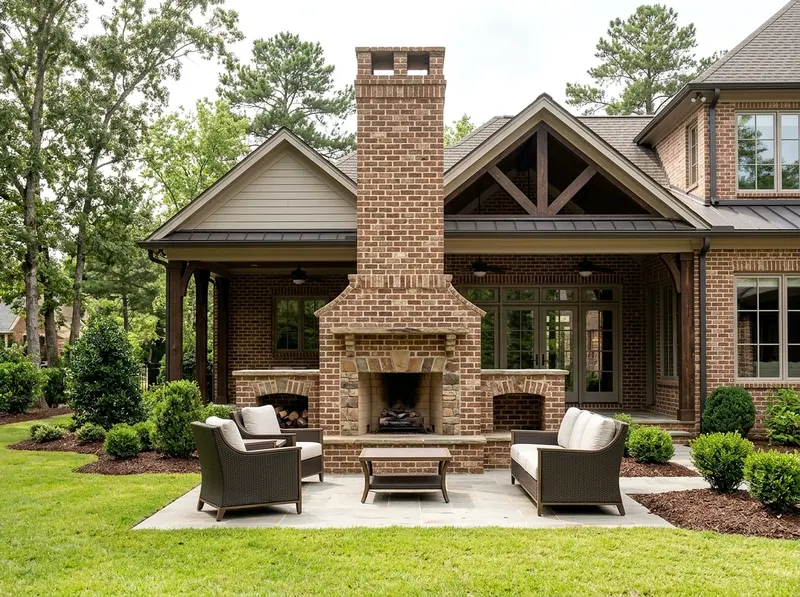 Standard Charcoal Masonry Traditional fireplace