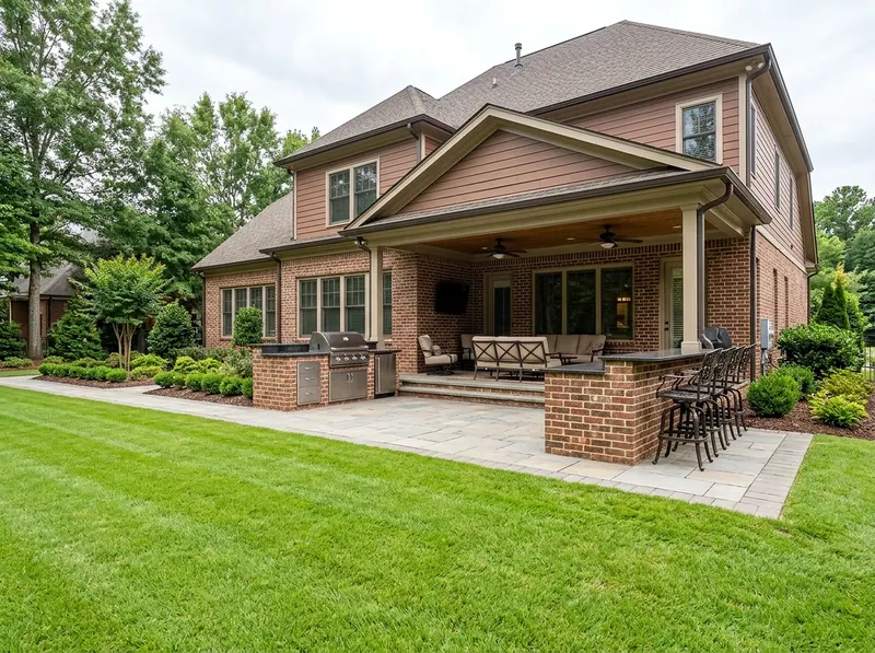 12 linear ft Charcoal Kitchen Traditional outdoor kitchen
