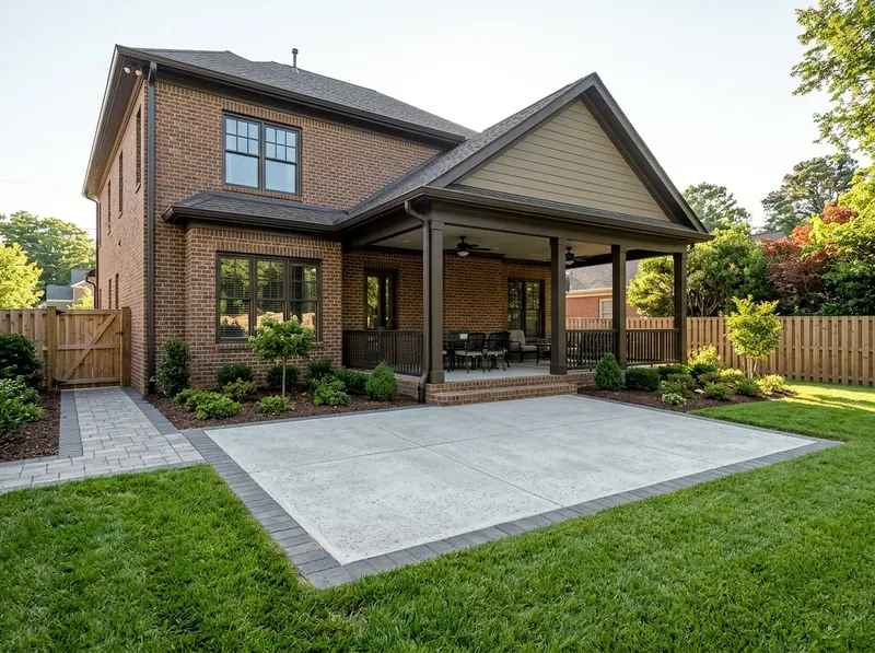 400 sq ft Charcoal Broom Traditional pavers & patio