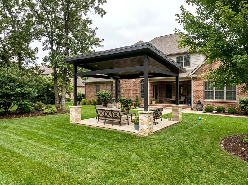 10×12 ft Limestone Aluminum Luxury Resort Flat / shed Freestanding pavilion