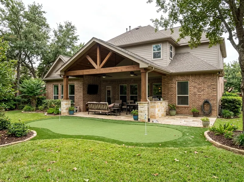 200 sq ft Limestone Putting green Craftsman putting green