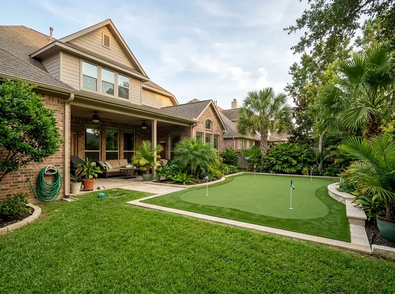 500 sq ft Limestone Putting green Tropical putting green