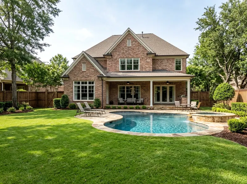 Family yard Charcoal Standard finish Traditional shotcrete pool