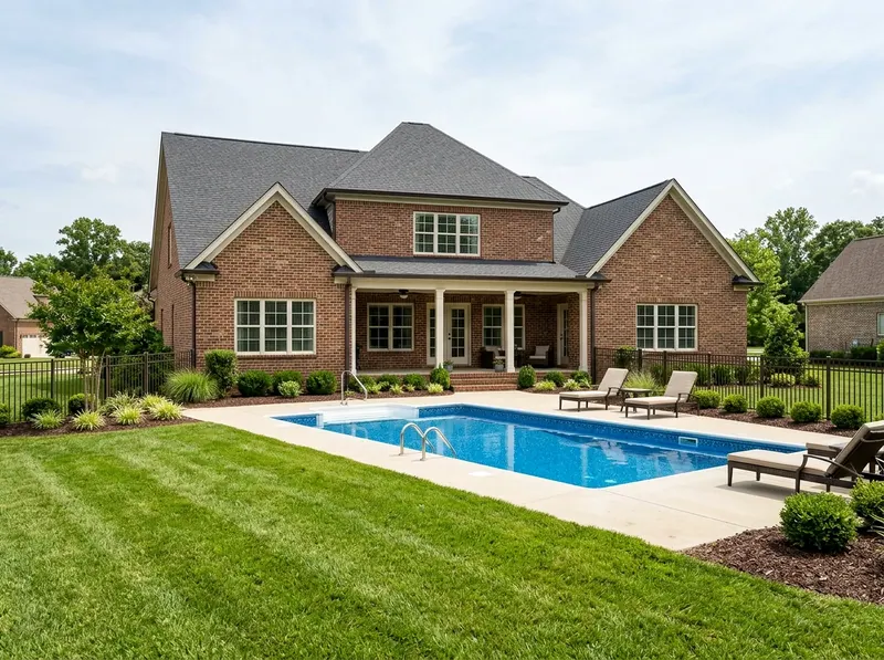 Family yard Charcoal Standard liner Traditional vinyl liner pool