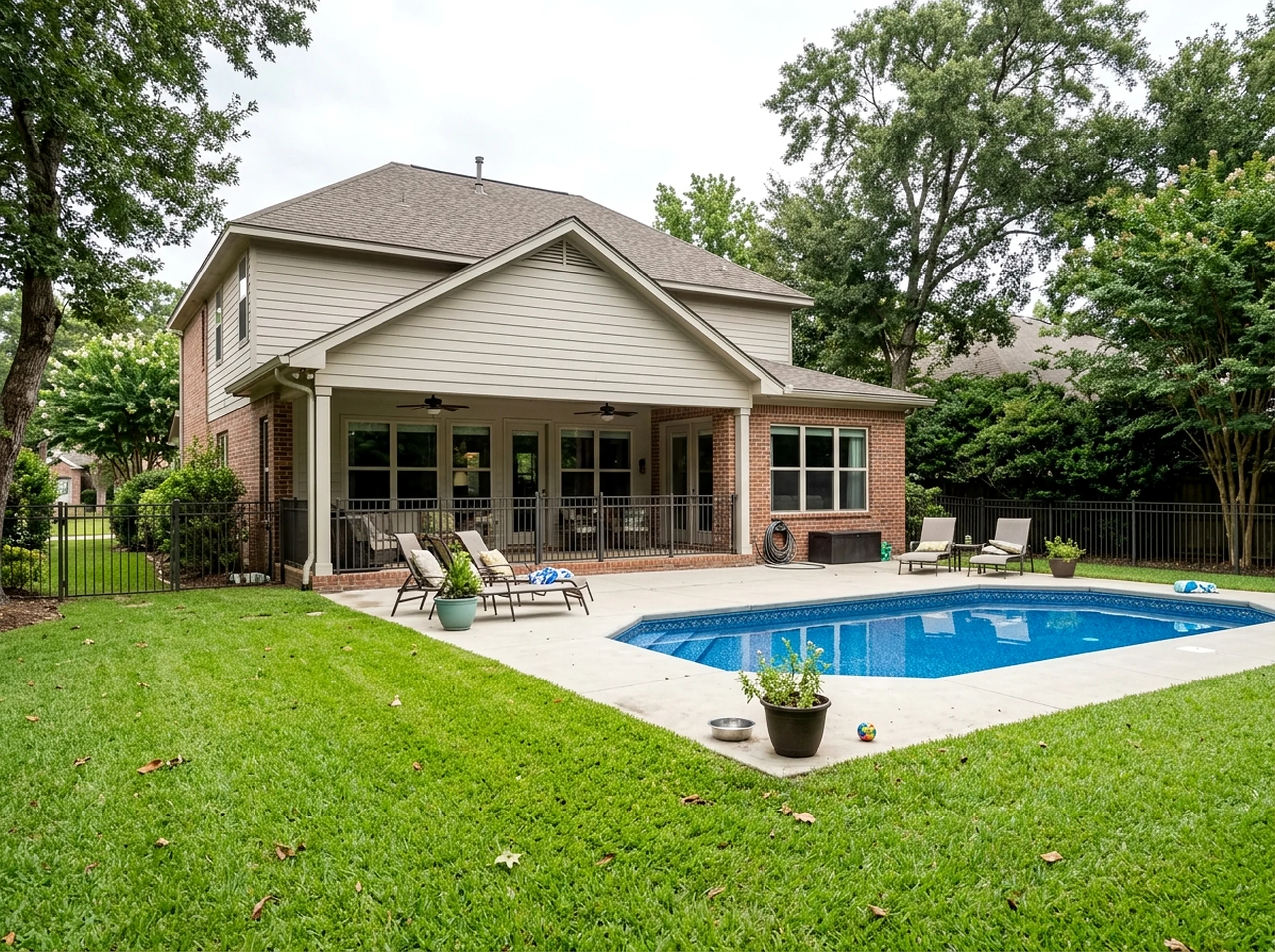 Smaller yard Charcoal Value liner Modern vinyl liner pool
