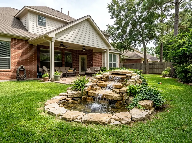 Compact Limestone Waterfall Luxury Resort water feature